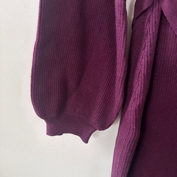 NWT Burgundy Sweater Midi Abigayle Belt Detail Sweater Dress XXL - Picture 10 of 12